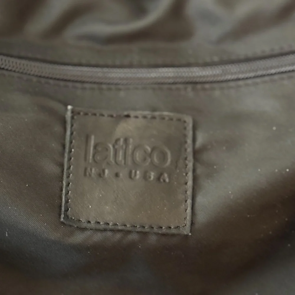 NHL Engraved Logo Latico Black 100%‎ Leather Duffel Travel Bag